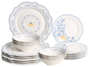 Set de 24 couverts de table LOVAGE Porcelaine Blanc