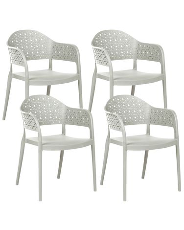 Lot de 4 chaises NARINO Vert clair