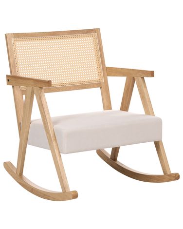 Schommelstoel RYA Hout Lichtbruin/lichtbeige