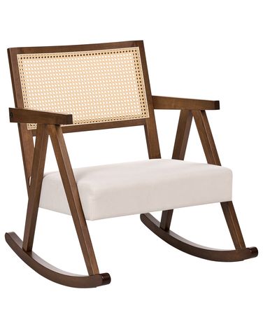 Schommelstoel RYA Hout Bruin/lichtbeige