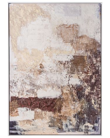 Imprimé sur toile DELVIN Motif abstrait Marron