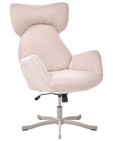 Fauteuil pivotant SONDERBY Tissu Beige