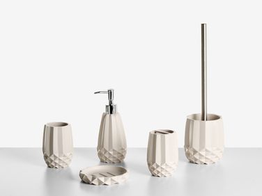 Set de 5 accessoires de salle de bain SAMIRIA Beige