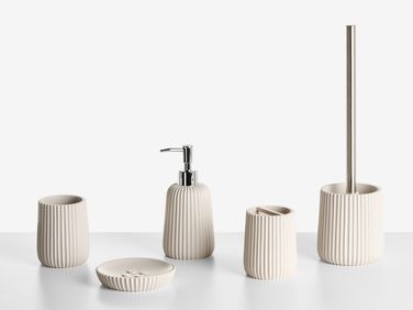 Set de 5 accessoires de salle de bain POZUZO Beige