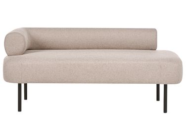 Linkszijdige chaise longue MIRMANDE Stof Lichtbruin