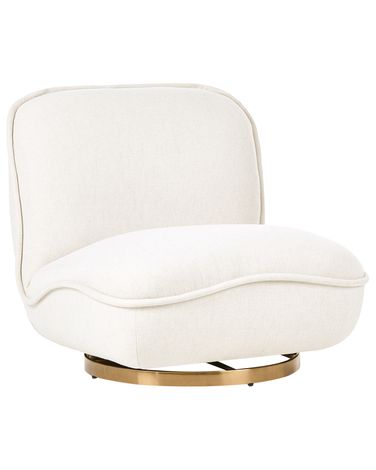 Fauteuil pivotant MUREN Tissu Blanc cassé