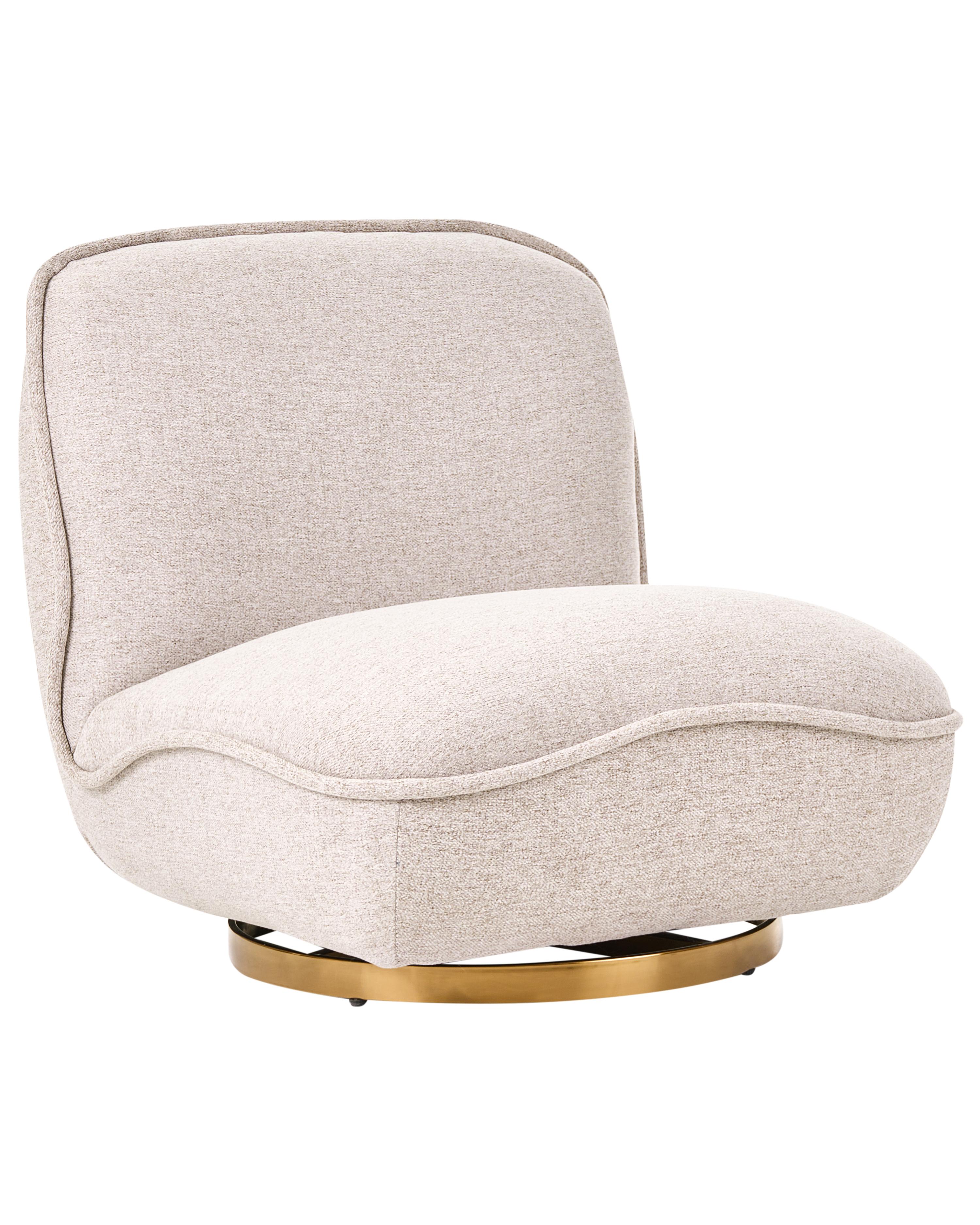 Fauteuil pivotant MUREN Tissu Beige