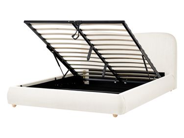 Lit ottoman Tissu BLAGNAC 140 x 200 cm Blanc cassé