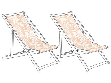 Lot de 2 tissus de remplacement pour chaises longues ANZIO/AVELLINO 113 x 44 cm Beige