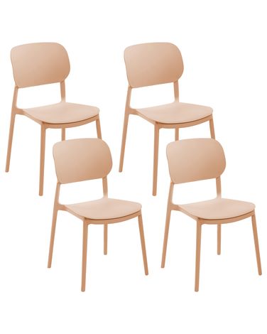 Lot de 4 chaises de jardin TUPIZA Beige sable