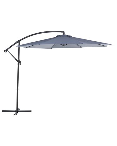 Parasol déporté 300 cm RAVENNA Gris foncé