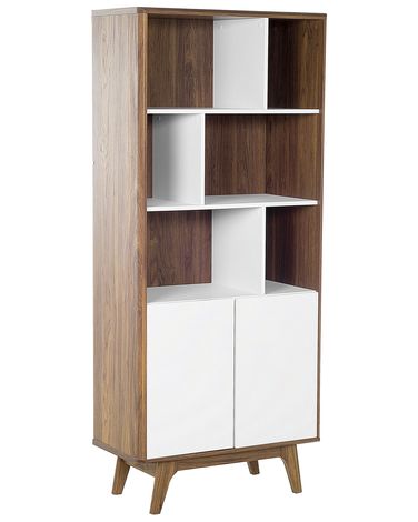 Meuble de rangement COLUMBUS 182 cm Marron/blanc