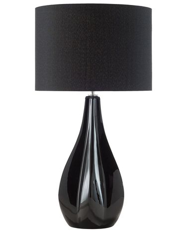 Lampe à poser SANTEE Porcelaine Noir