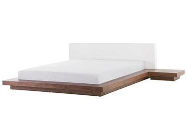 Lit à eau Cuir PU ZEN 180 x 200 cm Frêne marron