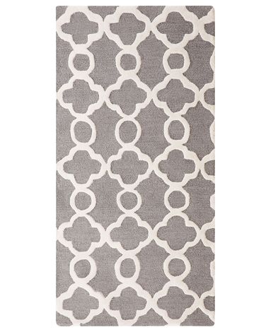 Rug ZILE Grey 80 x 150 cm Wool