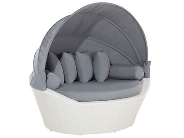 Garden Daybed SYLT PE Rattan White