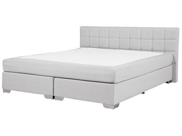 Lit Boxspring Tissu ADMIRAL 180 x 200 cm Gris clair