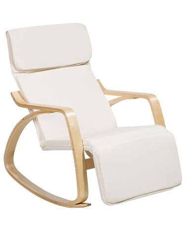 Schommelstoel WESTON Stof Lichtbeige
