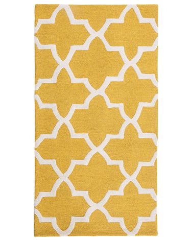 Rug SILVAN Yellow 80 x 150 cm Wool