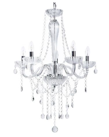 Kroonluchter LOCONE Kristal Zilver
