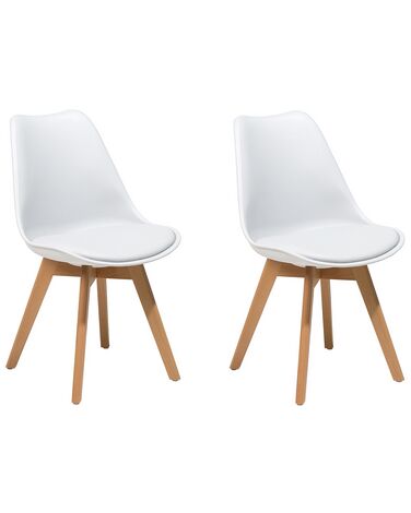 Lot de 2 chaises de salle à manger DAKOTA II Blanc