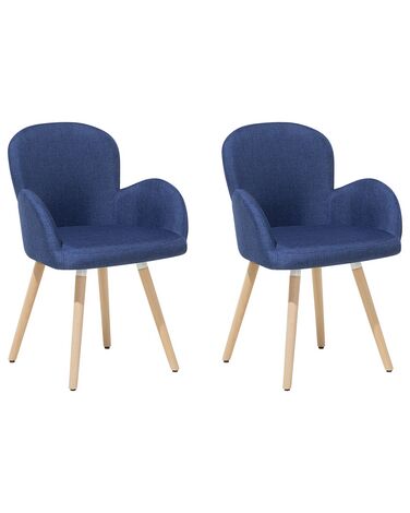 Lot de 2 chaises de salle à manger BROOKVILLE Bleu marine