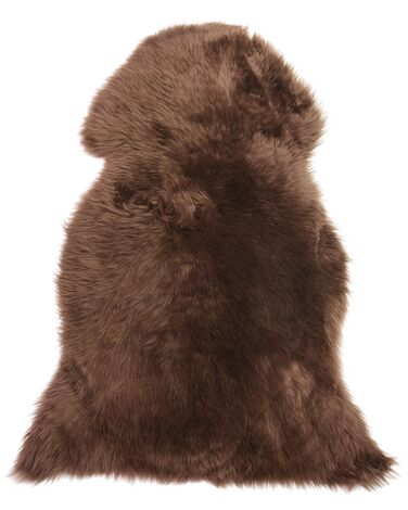 Déco en peau de mouton ULURU Marron foncé 65 x 110 cm