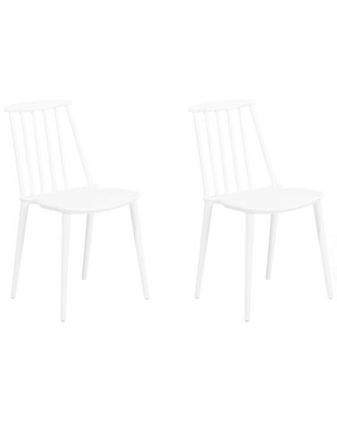 Lot de 2 chaises de salle à manger VENTNOR Blanc