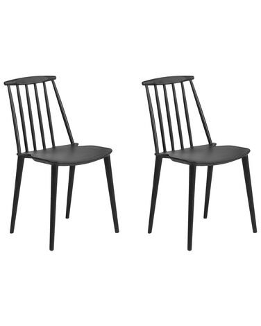 Lot de 2 chaises de salle à manger VENTNOR Noir