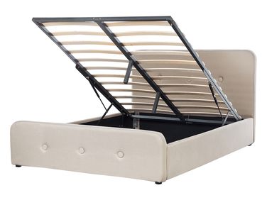 Lit ottoman Tissu RENNES 140 x 200 cm Beige
