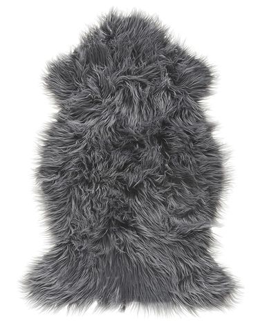 Faux Fur Rug MUNGO Grey 63 x 95 cm