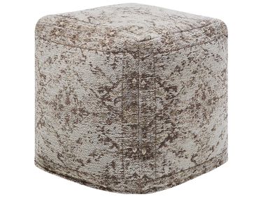 Pouf MEERUT Coton Taupe