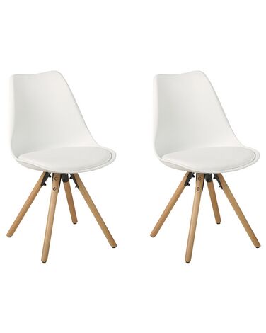 Lot de 2 chaises de salle à manger DAKOTA Blanc