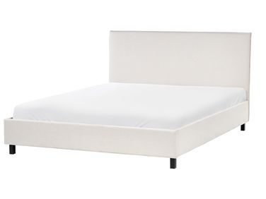 Lit avec sommier Tissu SENNEZ 160 x 200 cm Beige