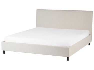 Lit avec sommier Tissu SENNEZ 180 x 200 cm Beige