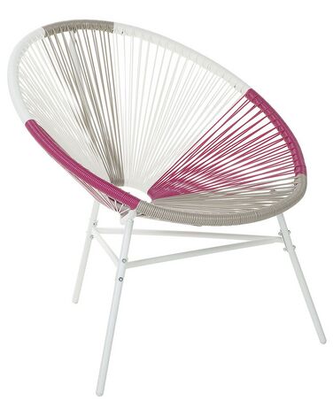 Garden Chair ACAPULCO PE Rattan Fuchsia Pink