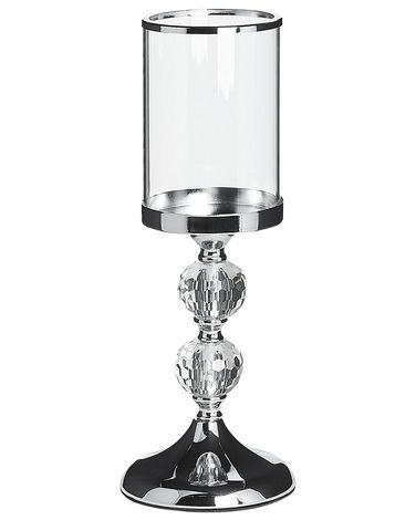 Candle Holder COTUI Glass 36 cm Silver
