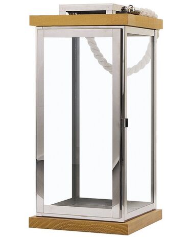 Lanterne BORNEO Métal 41 cm Argenté