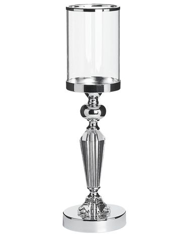 Candle Holder BONAO Glass 42 cm Silver