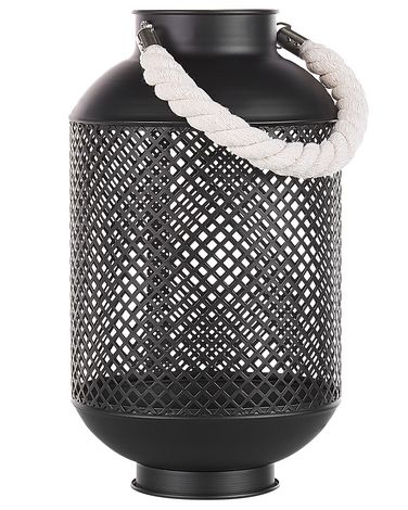 Lantaarn CORON Metaal 34 cm Zwart