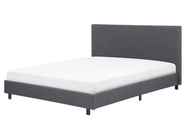Lit avec sommier Tissu ALBI 160 x 200 cm Gris