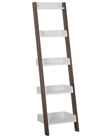 5 Tier Shelving Unit MOBILE DUO 166 cm Brown/ White