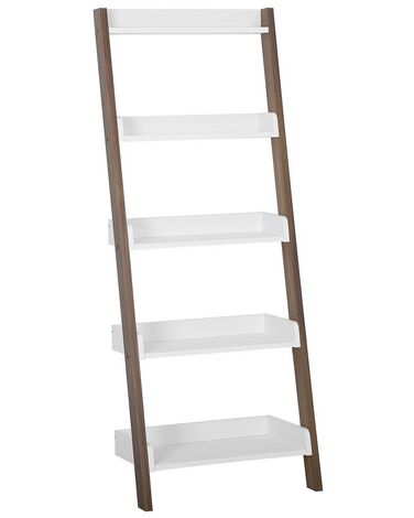 5 Tier Shelving Unit MOBILE TRIO 164 cm Brown/ White