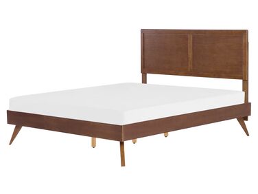 Lit avec sommier ISTRES 160 x 200 cm Frêne foncé
