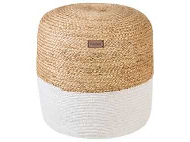 Pouf DALAMA Jute Blanc