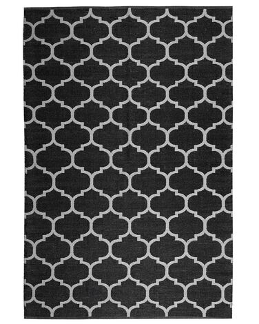 Tuintapijt ALADANA Zwart/wit 140 x 200 cm dubbelzijdig