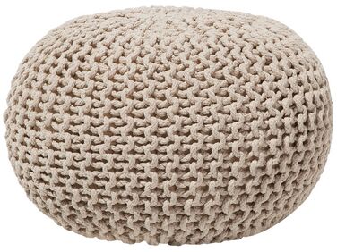 Poef CONRAD Katoen Lichtbeige