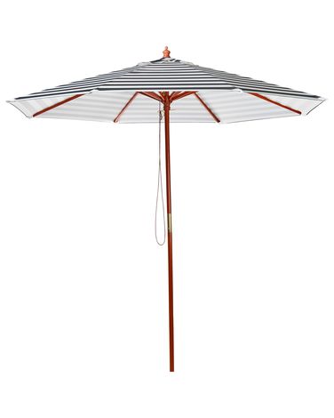 Market Parasol 260 cm FERENTILLO Black/ White