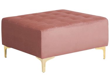 Ottomaan ABERDEEN Fluweel Roze