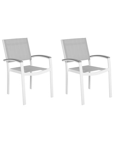 Lot de 2 chaises de jardin PERETA Métal Gris